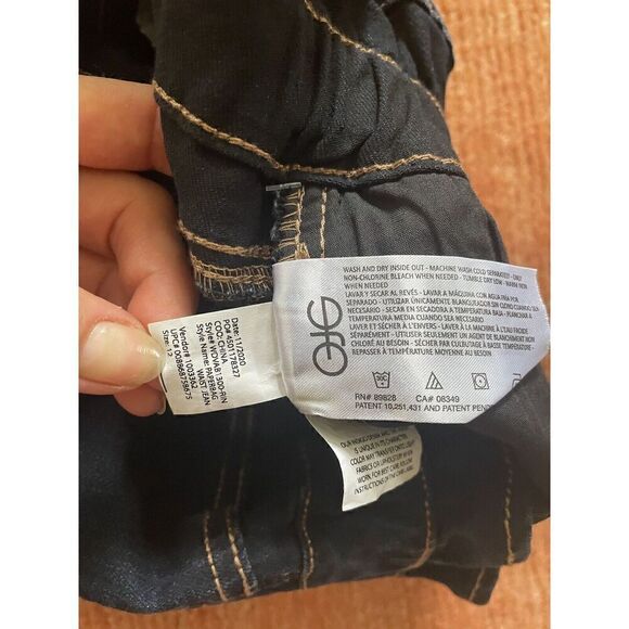 "Vintage America "Jeans Pants Denim Paperbag Waist 80s Retro Size 12 Dark Blue - Picture 8 of 10